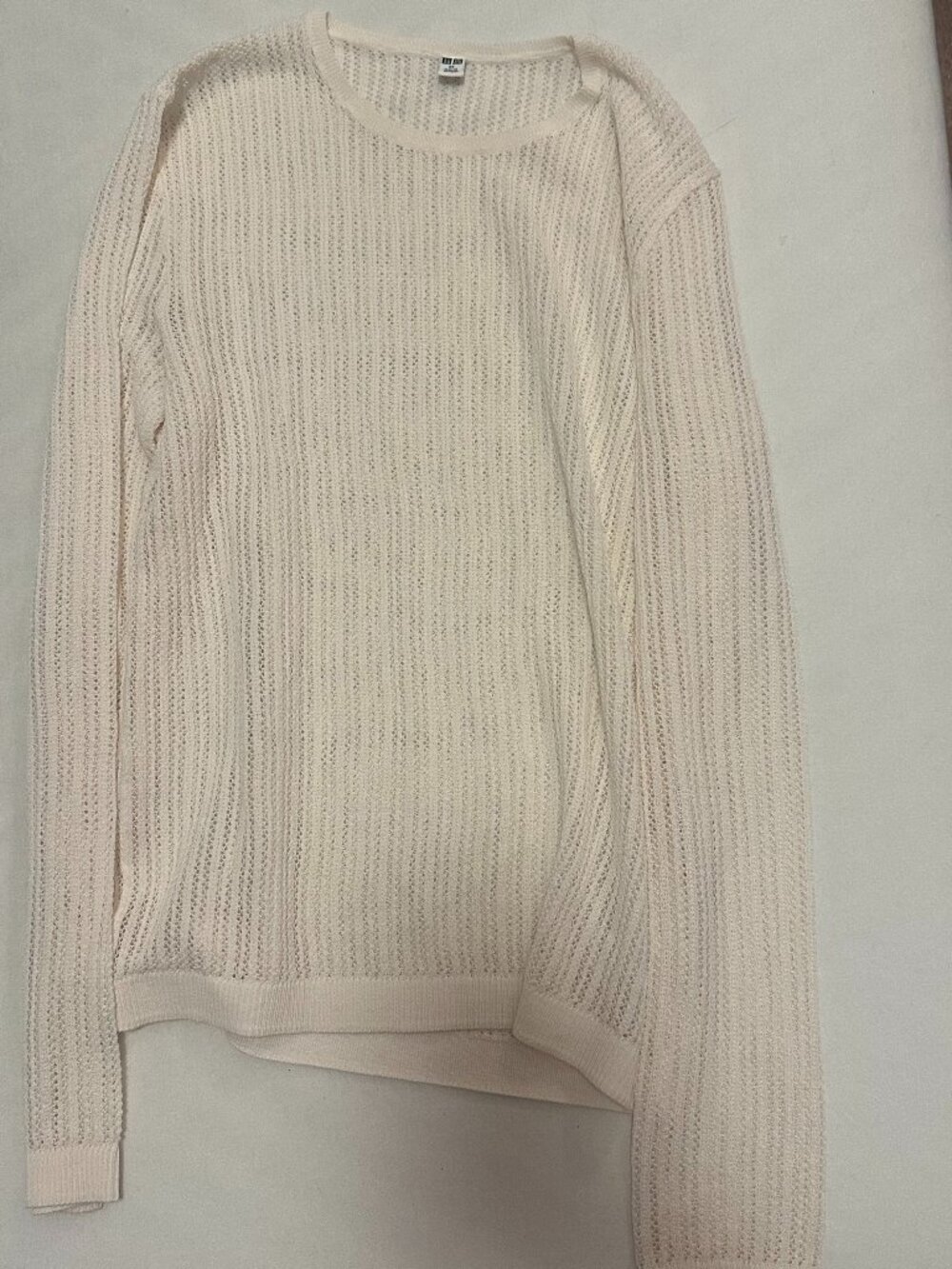 Uniqlo Women's Cream Open Knit Sweater Size XS